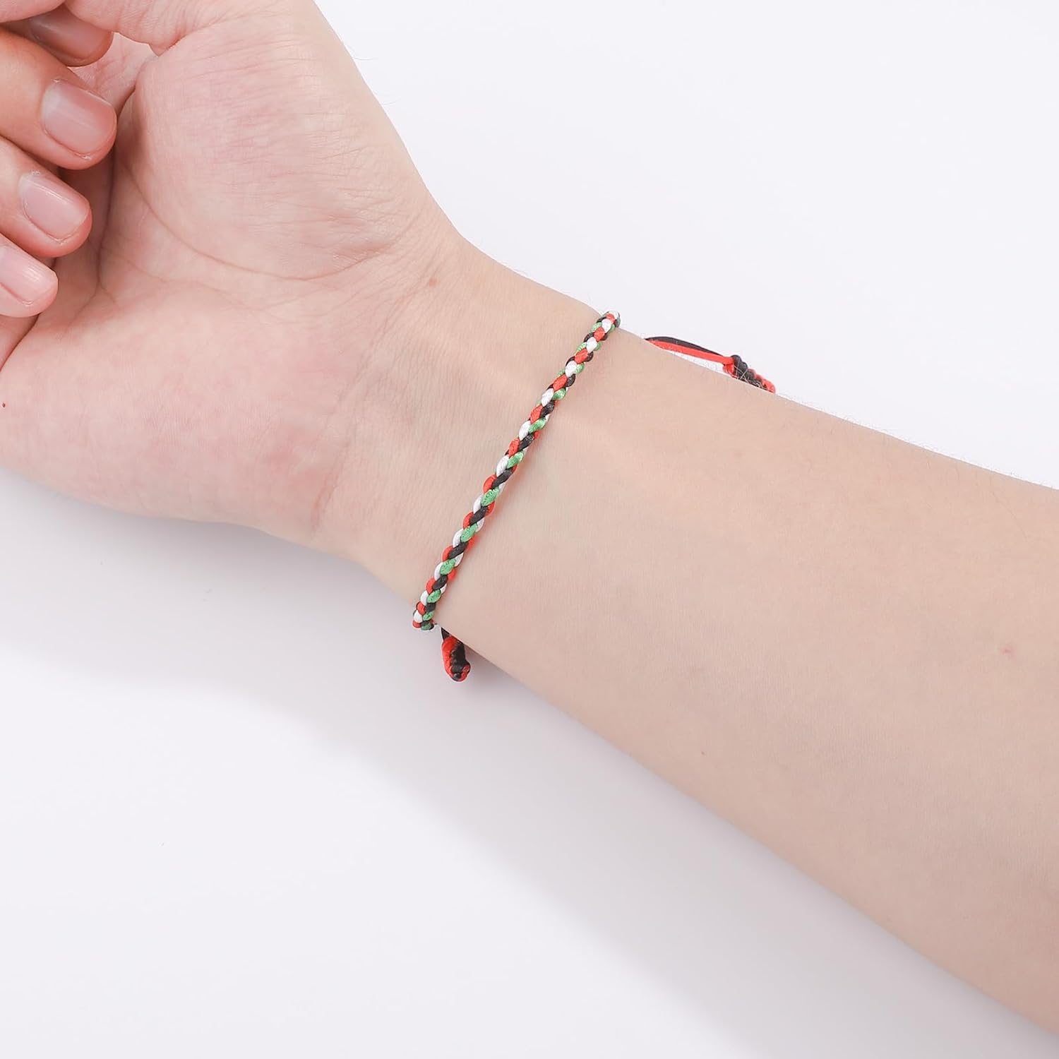 2pcs Palestine Handmade Bracelets, Adjustable Palestine String Bracelet Thin-Styled Braided Bracelet Palestine Flag Bracelet Rope Wrap Wristband for Men Women - Image 5