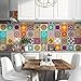 (24 Piezas) Pegatinas para Azulejos tamaño 10x10 cm PS00179 Adhesivo de Vinilo Decorativo para Azulejos de baño y Cocina