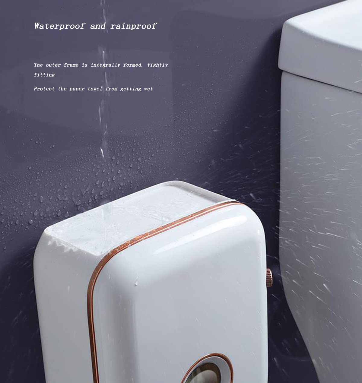 Portarrollos de Papel higiénico con Estante y cajón, dispensador de Papel higiénico Adhesivo de Pared, dispensador de Papel higiénico a Prueba de Humedad