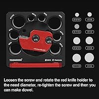 Vista 4 de Toolcool Electric Drill Carbide Inserts Dowel Maker High Speed Dowel Cutter Plate (Imperial 8 Holes)