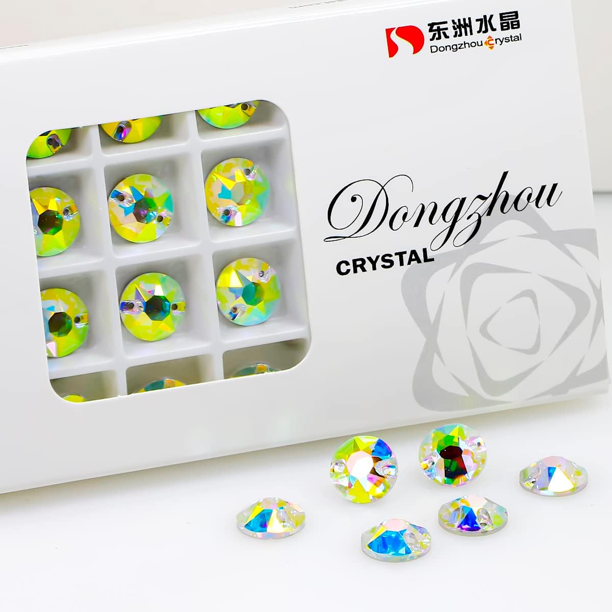 DONGZHOU Round Crystal AB Sew On Rhinestones Flatback Fancy Stone K5 Rhinestones with Holes Sewing Crystals Gemstone Strass for Clothes, Garments, Dress, Jewelry, Belt,Shoes and DIY 10 - Image 8