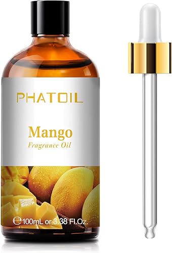 PHATOIL Aceites de fragancia de mango de 3.38 onzas líquidas para aromaterapia, aceites esenciales para difusores para el hogar, perfectos para