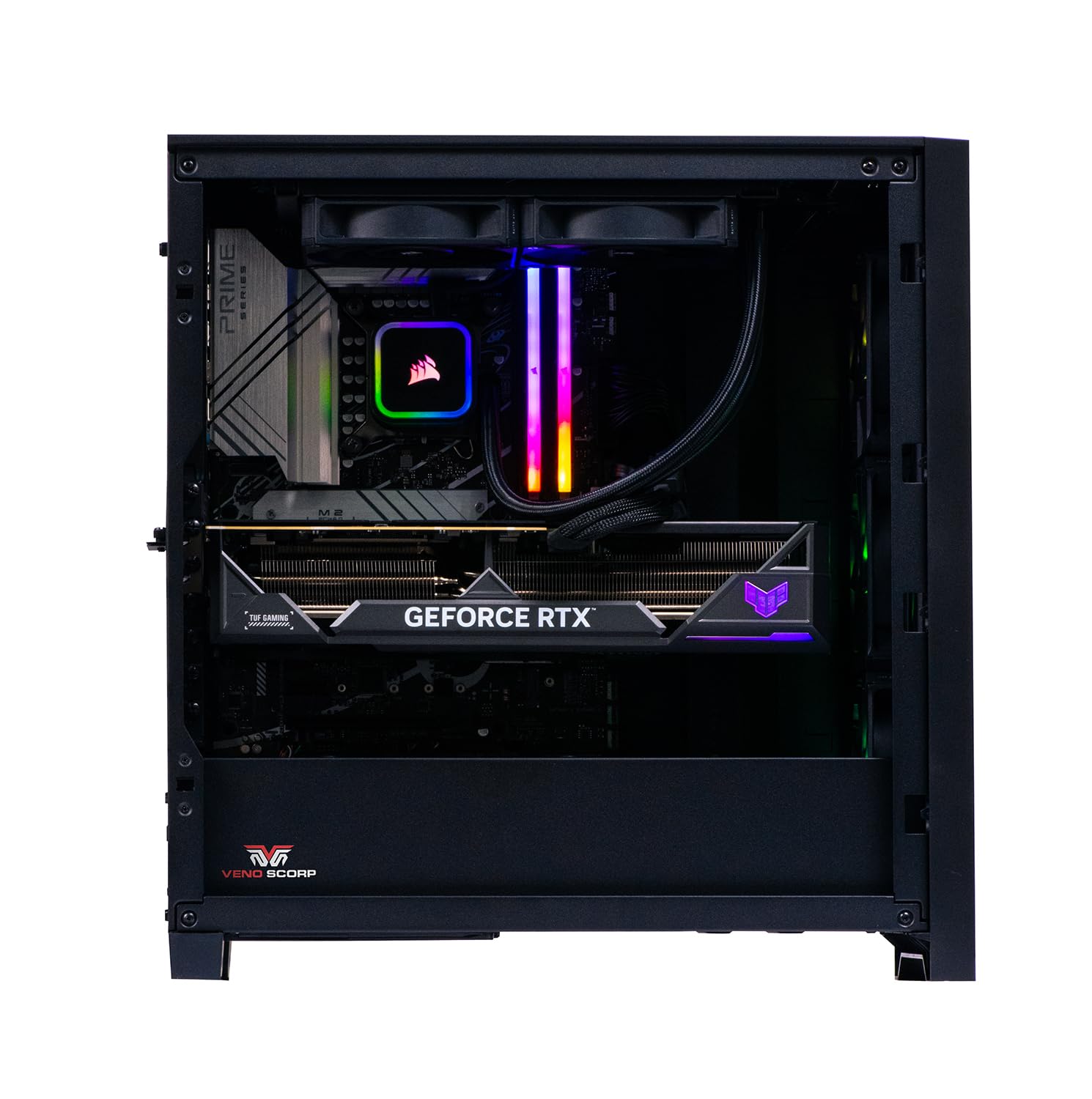 Veno Scorp Gaming PC - Intel Core i7 14th Gen Nvidia Geforce RTX 5080 16GB GPU - 32GB 6000Mhz DDR5 Ram - Corsair MP600 2TB NVMe - 850W Gold Rated PSU - Wi-Fi - Liquid Cooled - 4000D ARGB Black — view 7