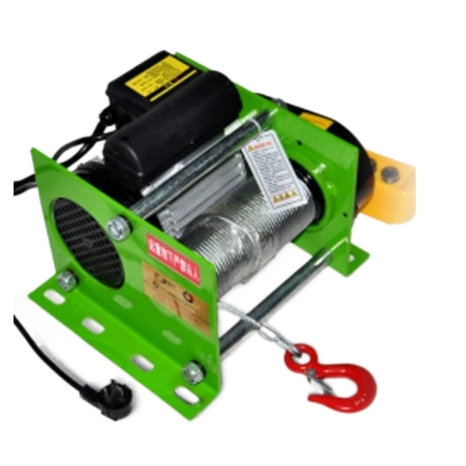 XNZJHPP Electric Wire Rope Hoist Winch 220V/380V - 200kg, 600kg, 800kg Capacity, Micro Electric Hoisting Solution for Heavy Lifting, Industrial Use (600kg30m)