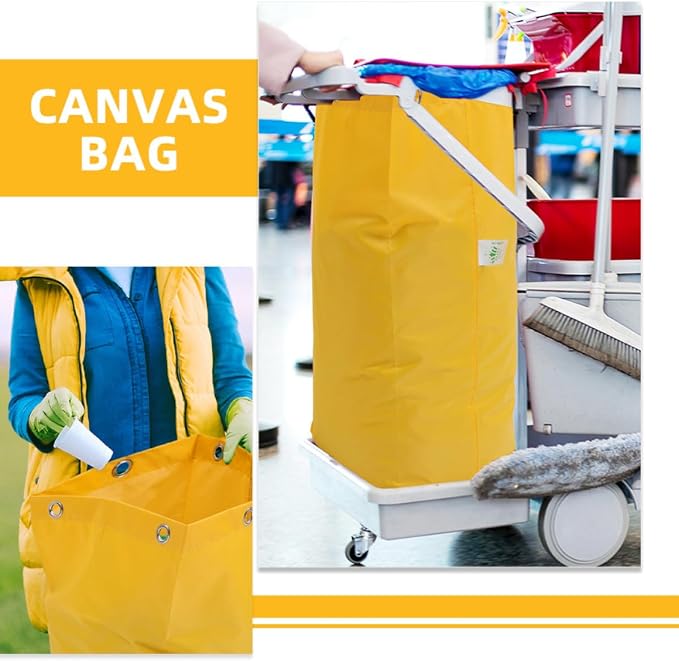 Bolsa de tela amarilla para carro de limpieza YARNOW 2 unidades miniatura 9