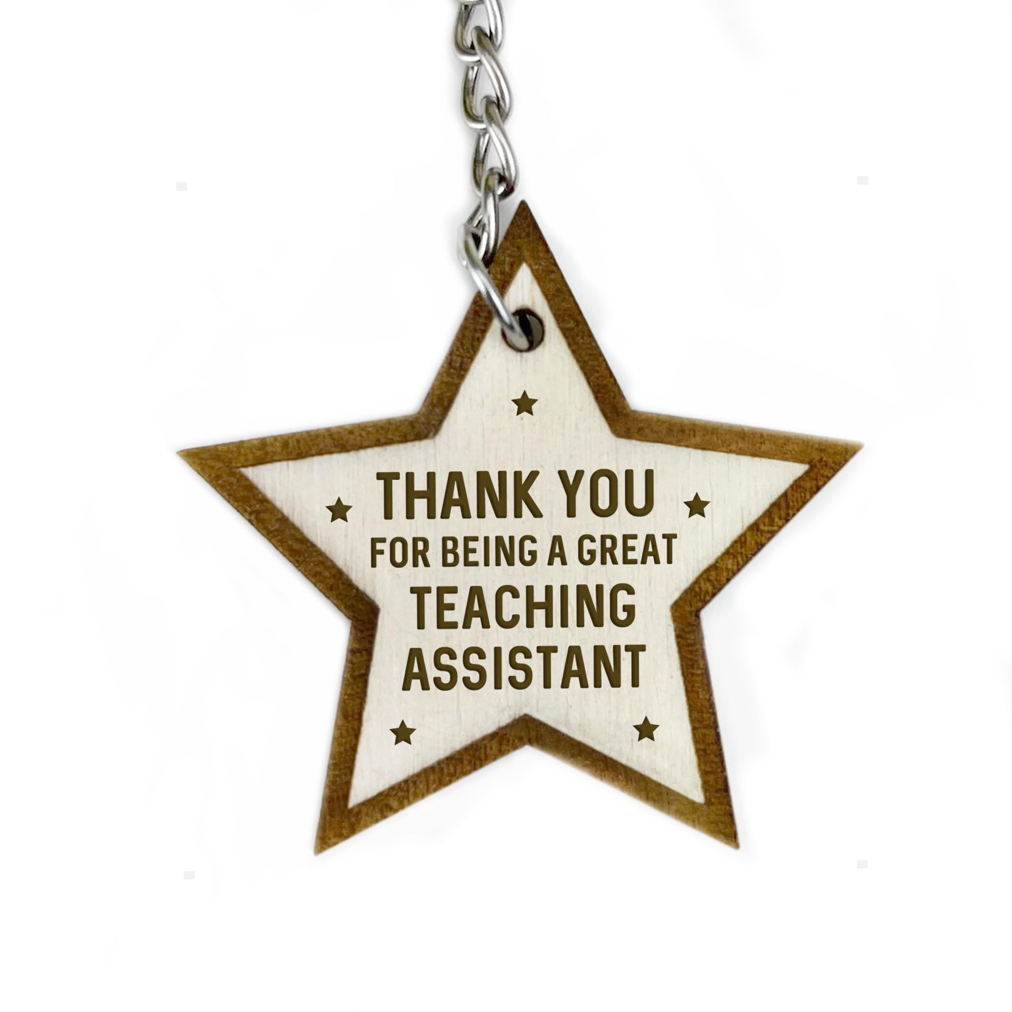 RED OCEAN Thank You Gift For Teaching Assistant Wood Keyring Leaving School End of Term Teacher Gift For Women