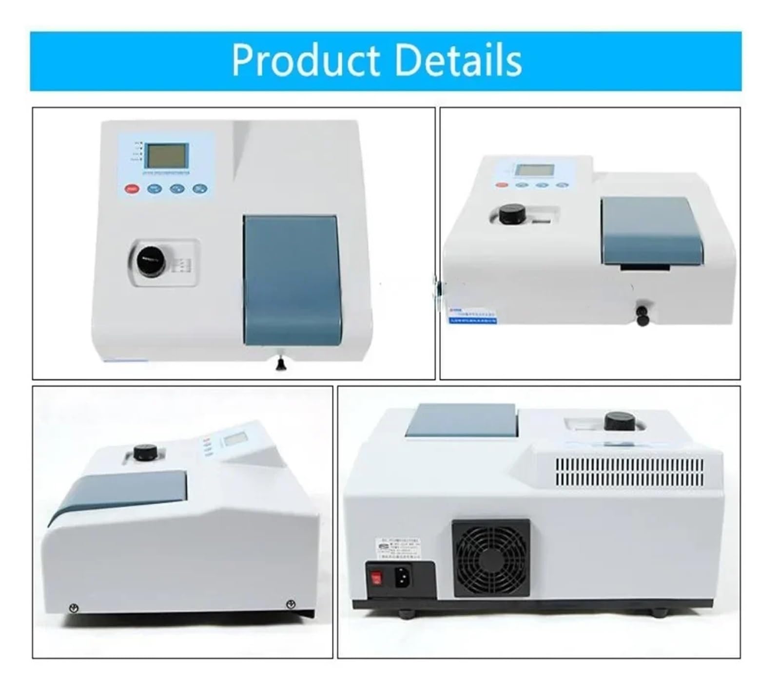Medidor de tinte Espectrofotómetro UV-Vis for medición de transmisión básica, espectrofotómetro 721N 722N 752N(721N)