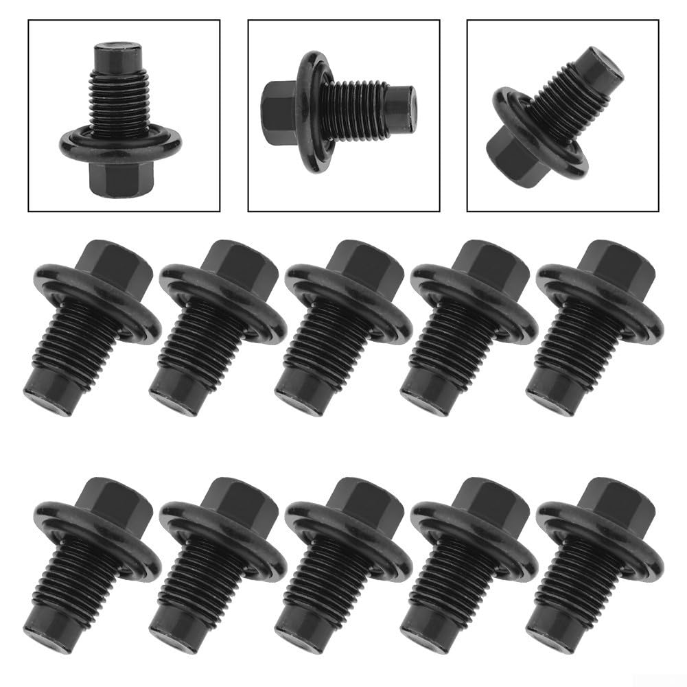 10 piezas de tornillo de cárter de aceite 1013938 97JM6730BA LR000437 para Ford para C-Max 2007-2013