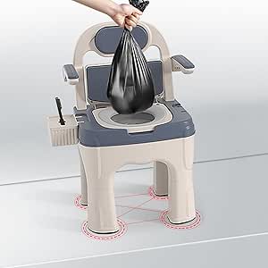 Amazon.com - Yauehui Commode Toilet Chair,Bedside Commodes with Built ...