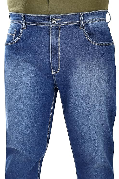 Image of Pluss Tribe - Plus Size Jeans for Men - Denim Jeans - Ideal for Casual, Office Available Sizes : 40 to 52