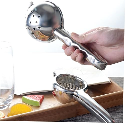 Miniatura 7 de TIDTALEO Exprimidor manual de limón de acero inoxidable, exprimidor de cítricos portátil, fácil de apretar para limones, naranjas, mandarinas y más,