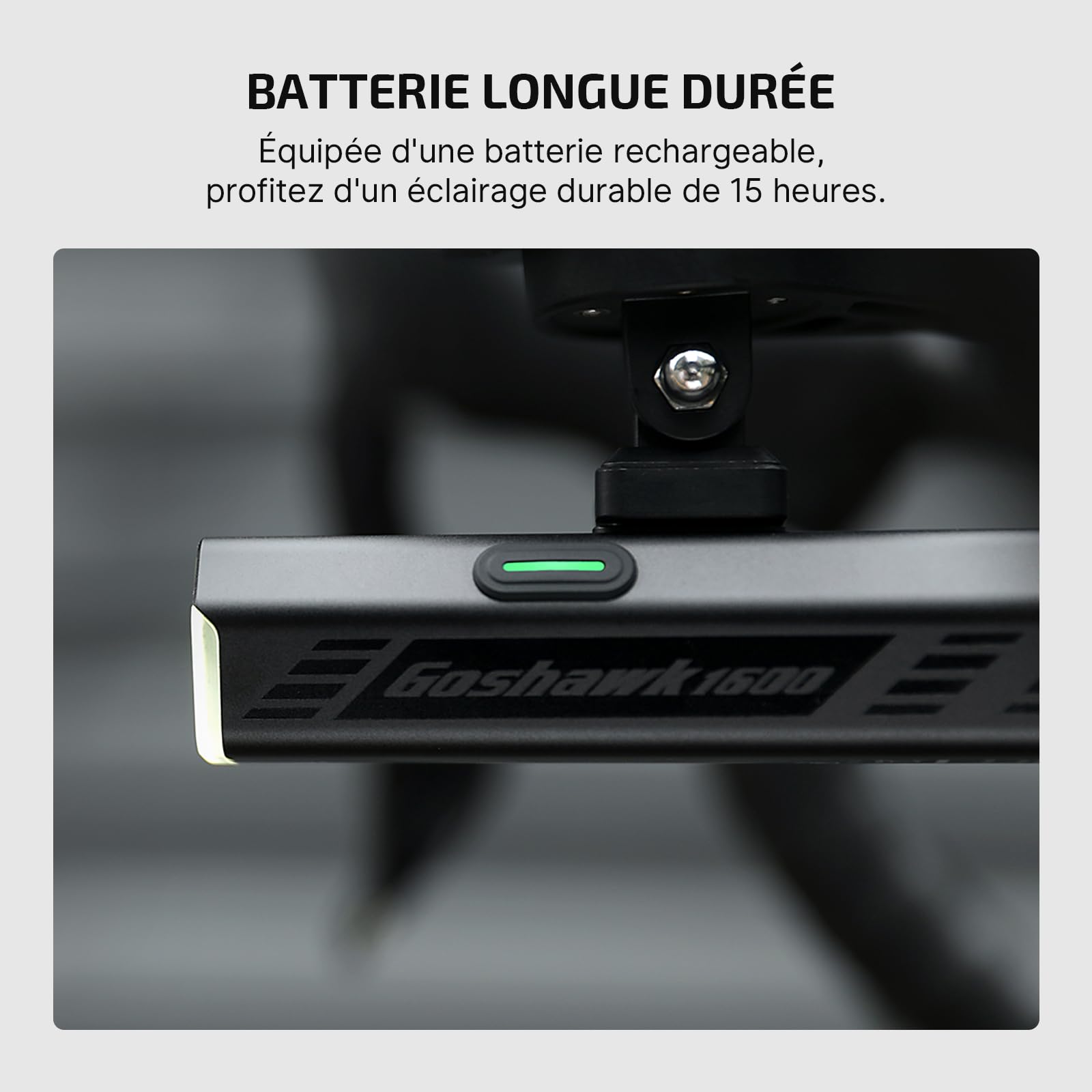 OLIGHT Goshawk 1600 Lampe de vélo télécommandée sans Fil 1600 Lumens | Lampe Velo Led Puissantes Rechargeable Étanche IPX6 pour VTT, Vélo de Route et Cyclisme Nocturne