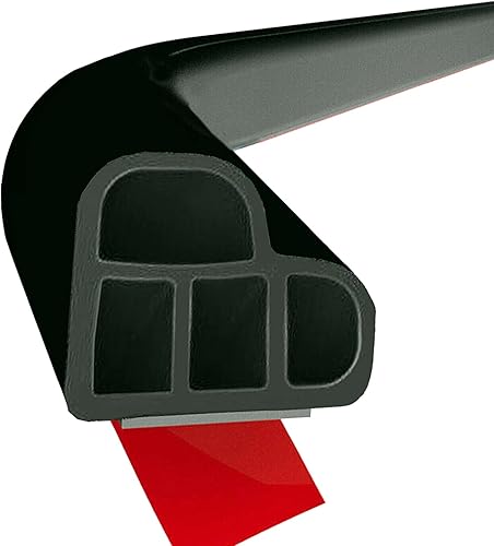 Burletes automotores de 16.4 pies, tira de sellado de goma para puerta de automóvil de doble capa en forma de L, universal autoadhesivo para ventana