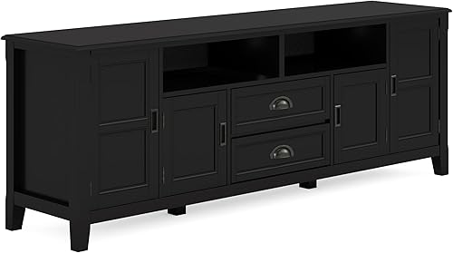 SIMPLIHOME Burlington - Soporte multimedia de 72 pulgadas color negro