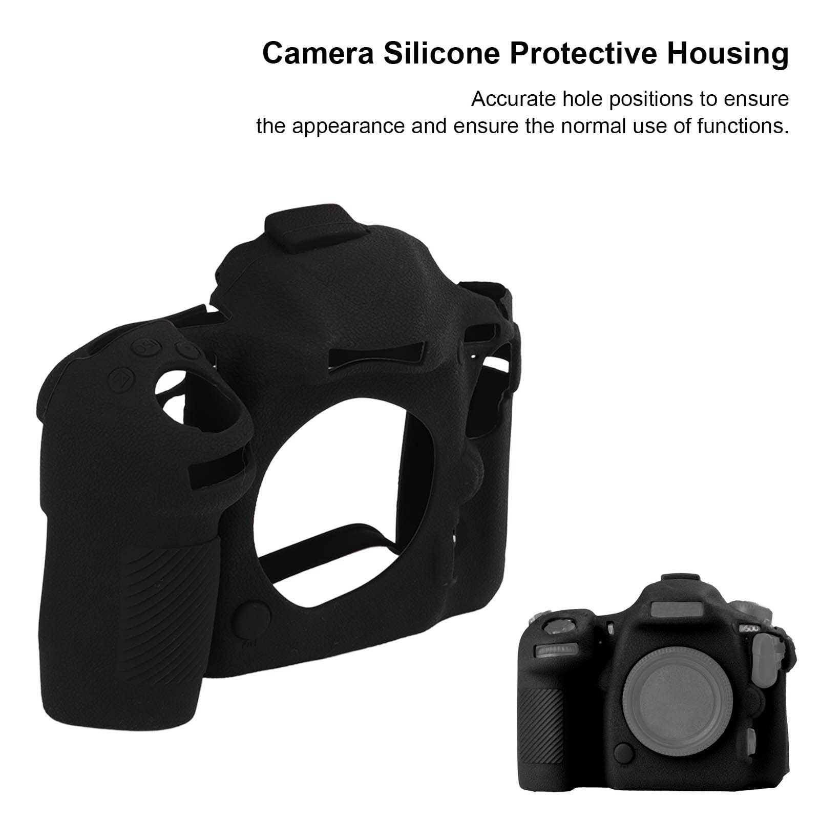Custodia per fotocamera Custodia per telaio corpo, Easy Hood estensibile Custodia per fotocamera in silicone Superficie strutturata per fotocamera D500