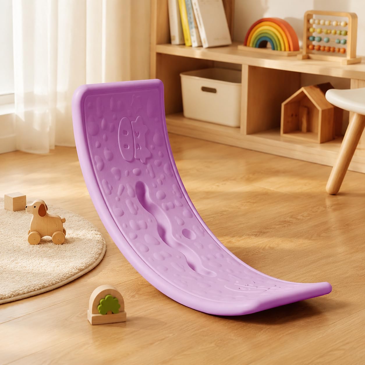 Tab de Equilibrio Curva HDPE, Antidlizante con Frenos, Grande para Niños 3-6 Años, Entrenamiento de y Concentración