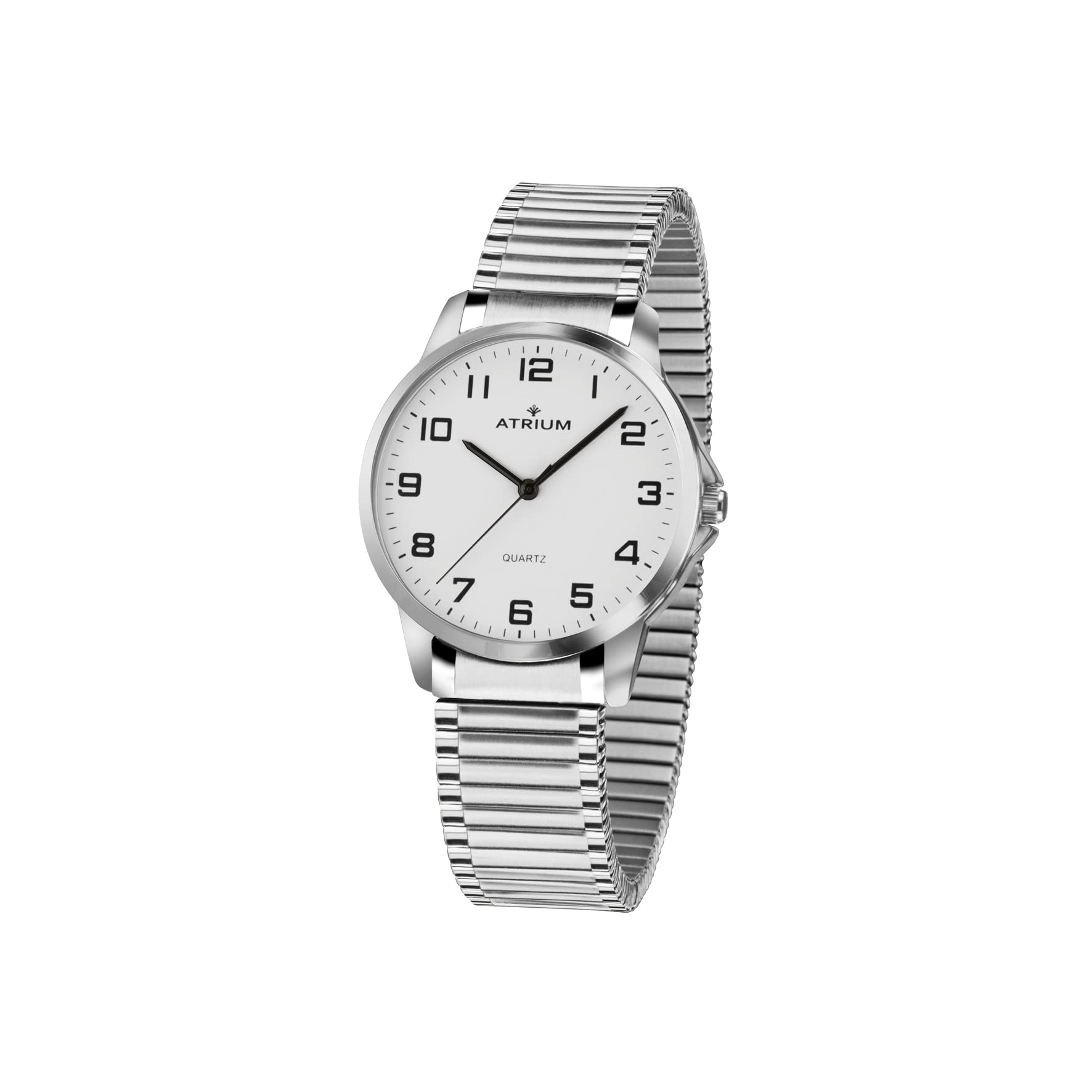 Atrium Orologio da polso da donna, analogico, al quarzo, con cinturino in acciaio inox, colore argento, A37-50