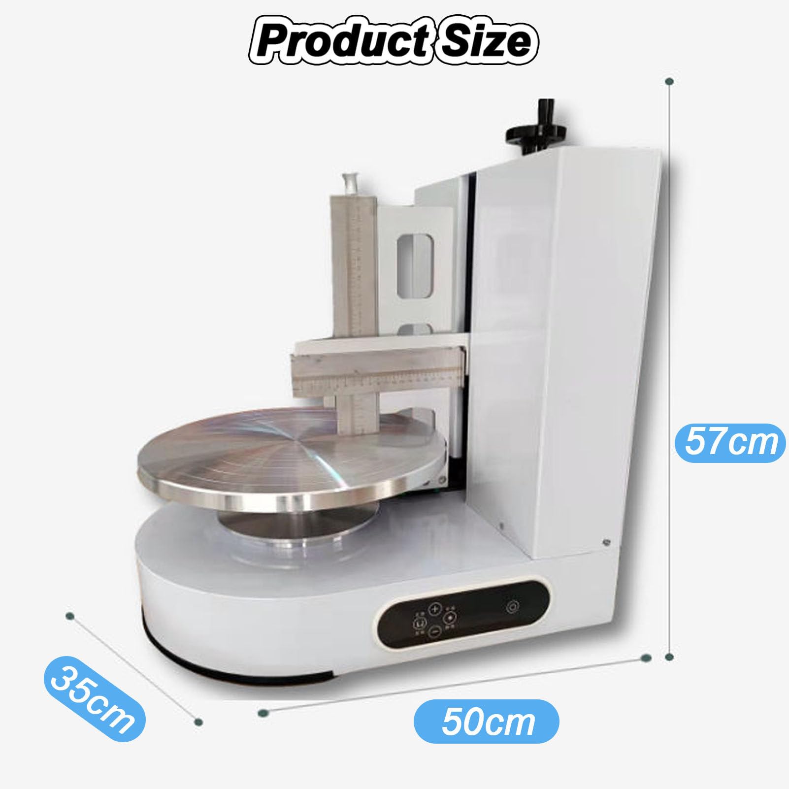 Machine à glacer Automatique pour gâteaux de 10 à 30 cm, idéale pour étaler, décorer, enrober, Lisser et racler la crème au Beurre des gâteaux - Parfaite pour décorer gâteaux et Pains avec d