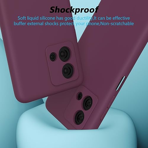 Miniatura 4 de Funda para Moto G Stylus 5G (2023) con 3 protectores de pantalla de vidrio templado, TPU de silicona líquida suave con forro de microfibra, funda
