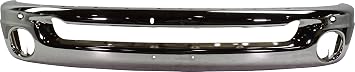 Evan Fischer Bumper for Dodge Ram 1500 2002-2008 Front Chrome Steel w/Fog Light Holes Replaces # 55077946AB CH1002383
