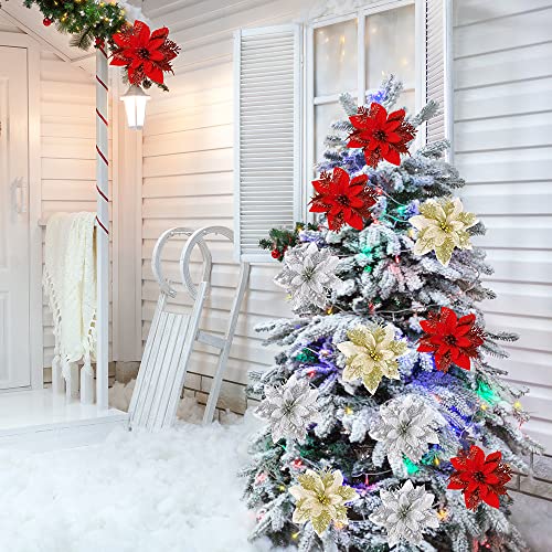 Stella di Natale Fiori, Taozoey 15 Pezzi Fiori