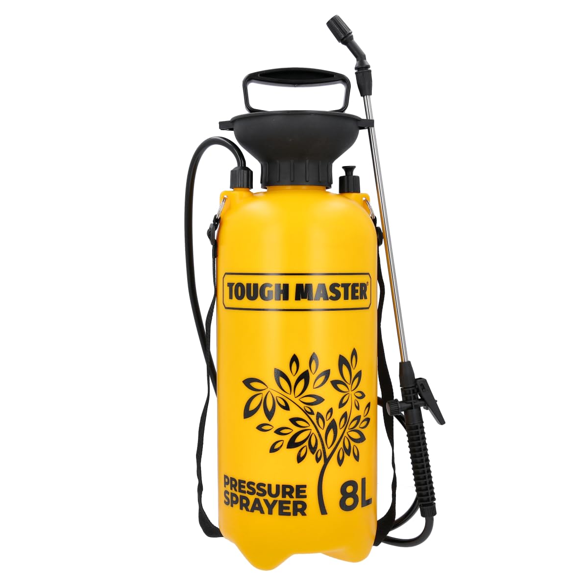 TOUGH MASTER Pressure Sprayer With Adjustable Nozzle & Hand Pump Garden Sprayer for Home & Garden Use - Indoor Plants, Cleaning, Outdoor, Garden, Fertilisers, Pesticides & Weed Killers (8 Litre)