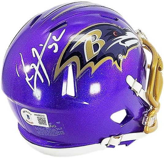 Ray Lewis Signed Speed Mini Football Helmet (Beckett)