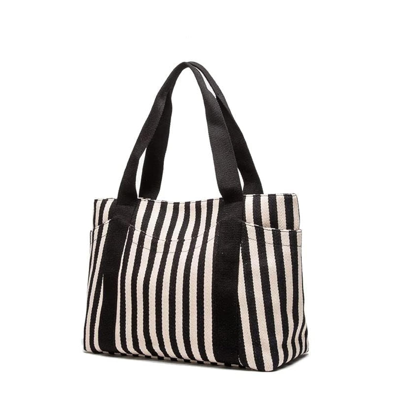 Sac à main fourre-tout classique à rayures avec 7 poches, cadeau pour femme