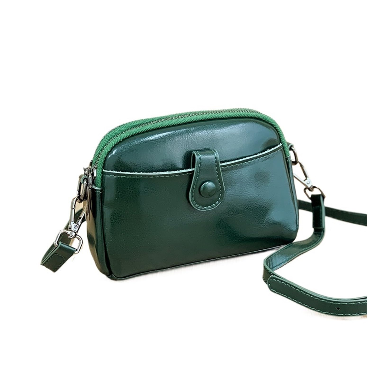 RRYPBOVG Leather Cross Body Bags For Women Leather Shoulder Messenger Bag Women Small Handbag Female Clutch Genuine Leather Crossbody Purse(Green)