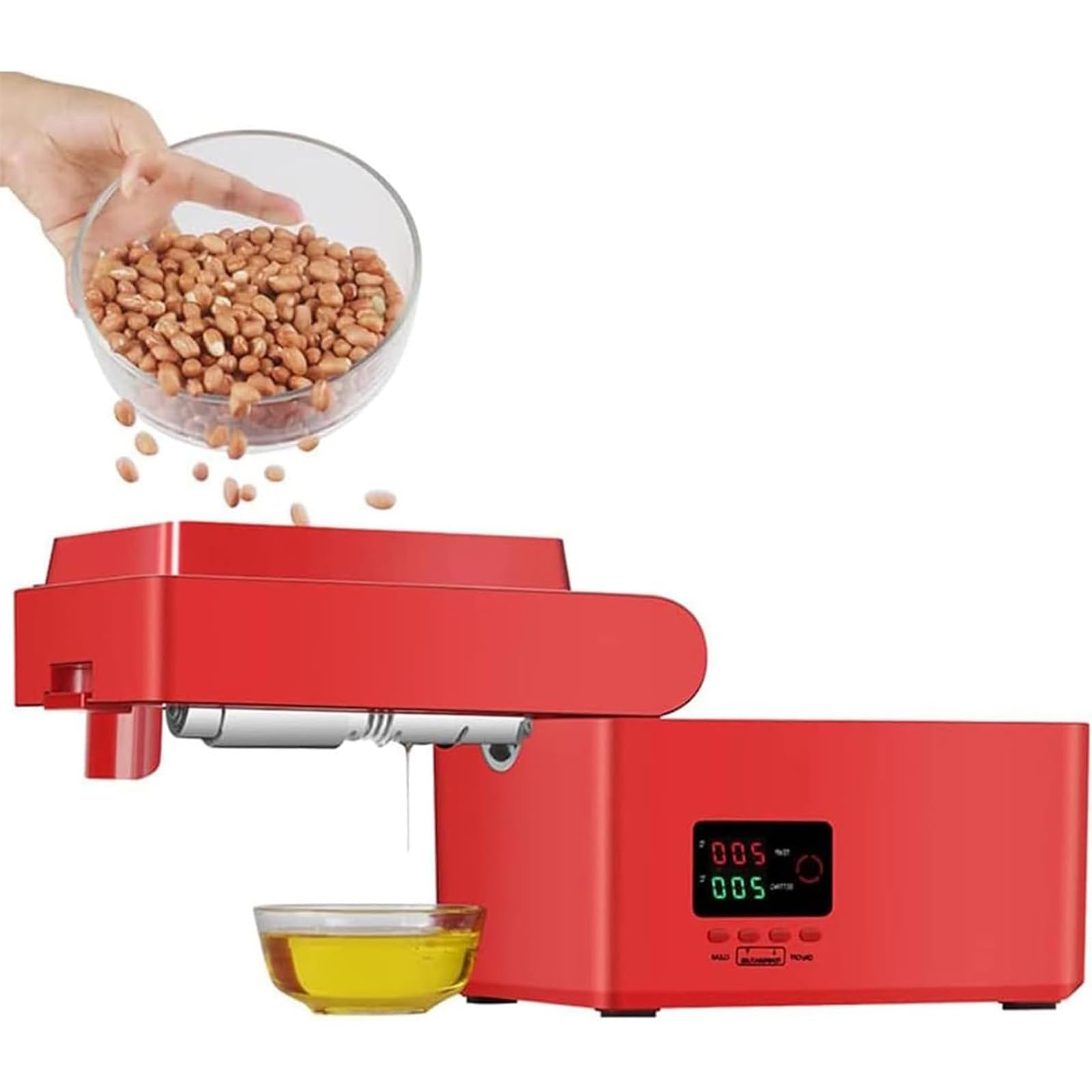GYKOZY 220v Cold Press Oil Extractor, Intelligent Digital Display, Fully Automatic, Walnut & Peanut Oil Press with Temperature Control, Ideals for Home Use