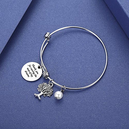Cj&M Mother In Law Gift Family Tree Bracelet - Thank You For Raising The Man/I Will Take Care Of Her Always Bracelet Christmas Gifts,Mother's Day Gifts (Thank-Raising-Bracelet) #TOP1