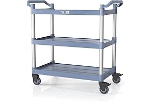 4-Wheel Rolling Utility Cart with 450lbs Capacity, TUFFIOM