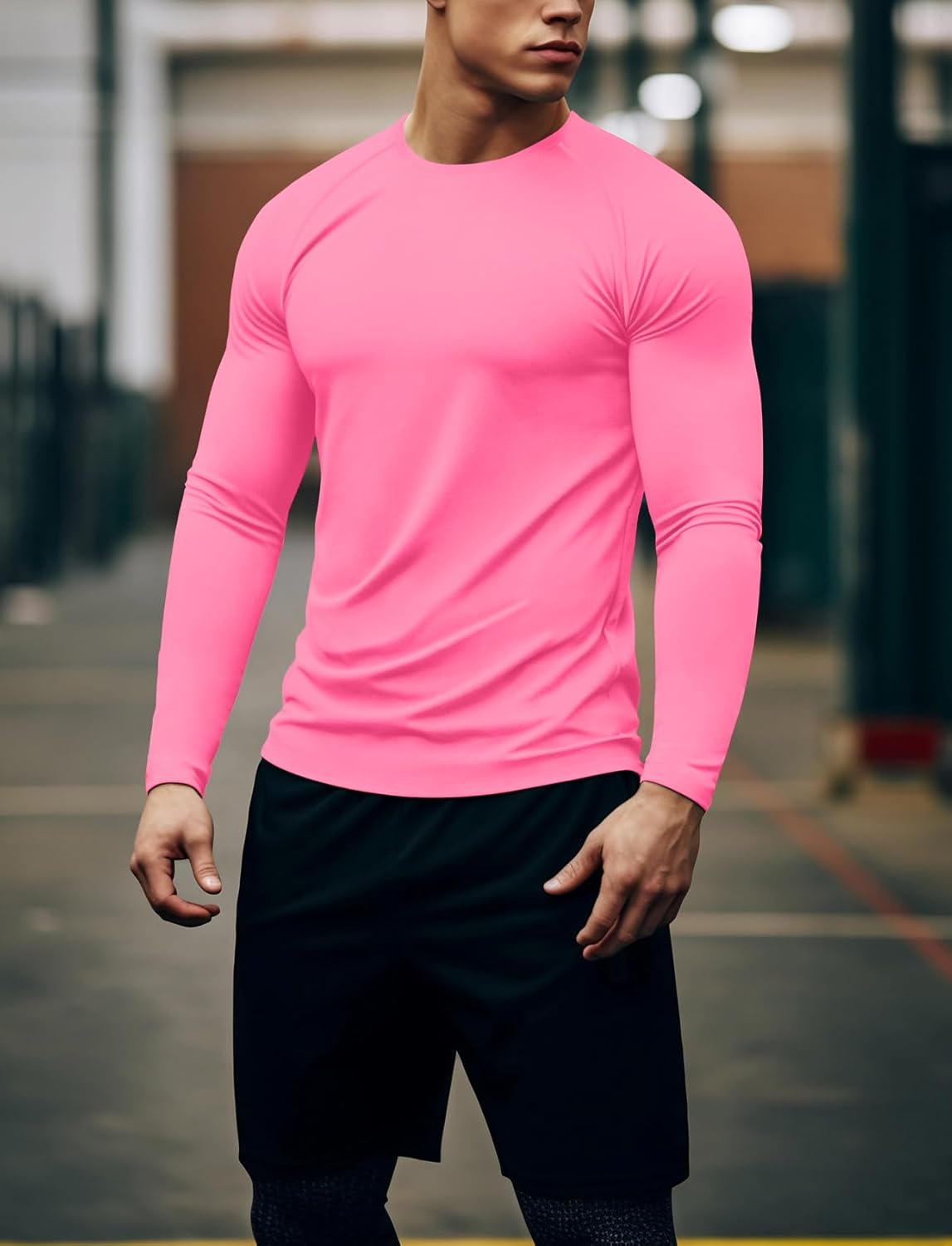 Zengjo Mens Long Sleeve Workout Shirts Moisture Wicking Running Athletic Sport Performance T-Shirt Lightweight SPF Sun Shirt - Image 3