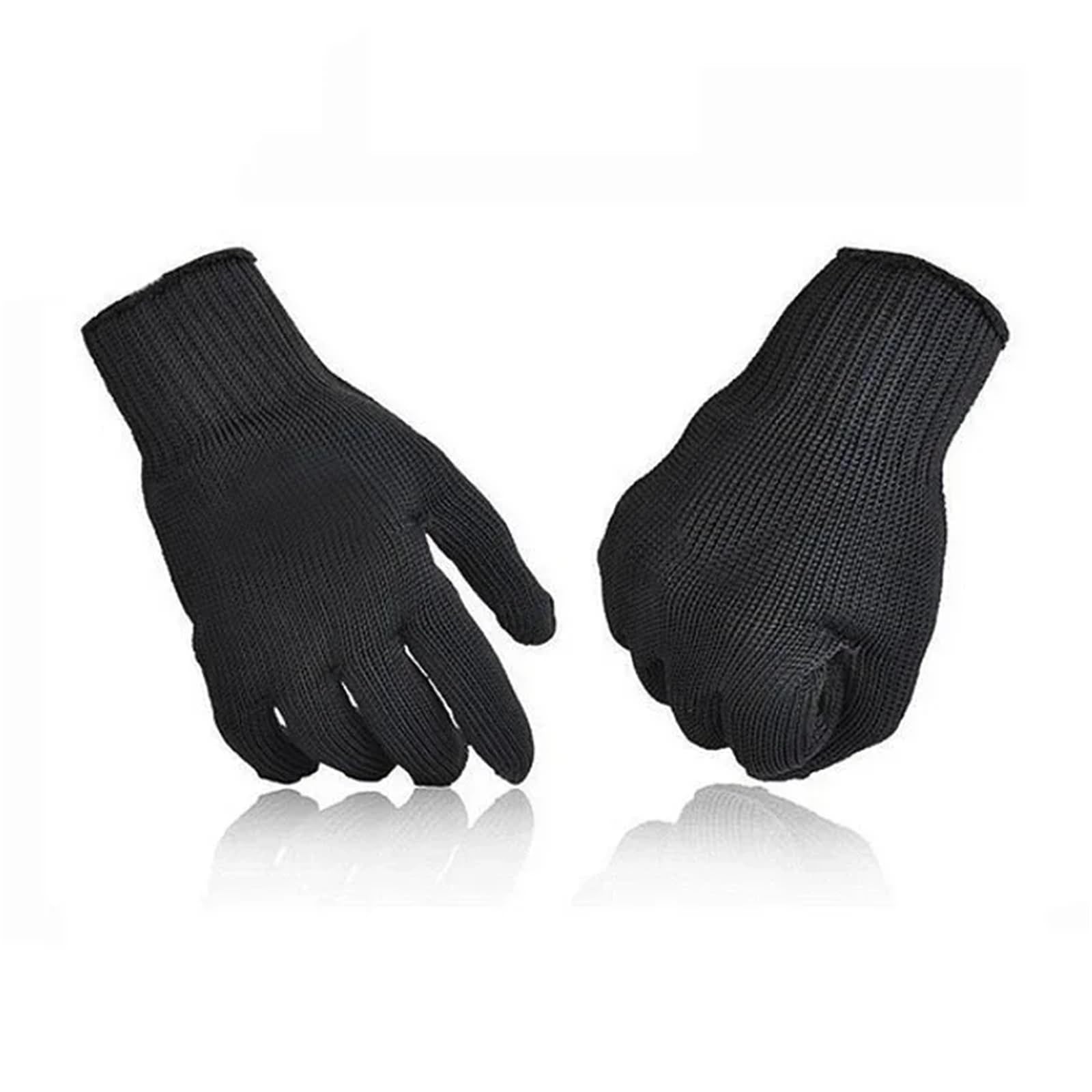 Lot De 2 Gants Anti-coupures, Travail Résistants À L'usure, D'autodéfense Noirs En Maille Métallique Et Fil D'acier - Armure-Prot