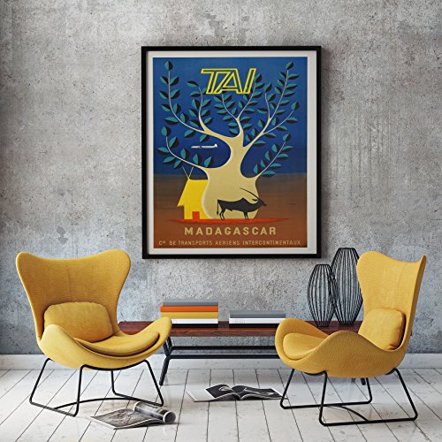 Madagascar wall art affiche haut de gamme style vintage de 16 x 20 pouces - 2