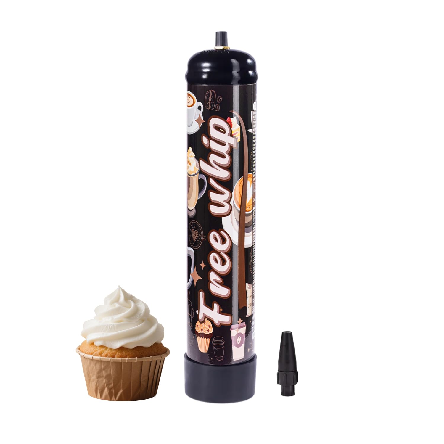 1.1L Whipped Cream Charger Tank (1 Pack), Cartridges for Desserts & Cocktails, Fits with Any Standard Dispensers, Leak Proof