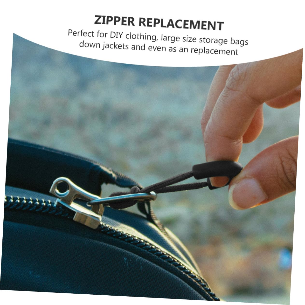 SHINEOFI 10juegos Tiradores De Cremallera Semicirculares Para Ropa y Bolsas Kit De Reparación De Zipper Color Negro Para Mochilas Maletas y Prendas De Vestir