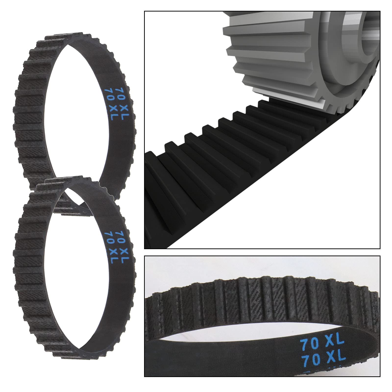 EMSea Correa de Transmisión Cepilladora de Goma 35 Dientes Compatible con Black&Decker BD710 BD720 KW710 KW711 DN710