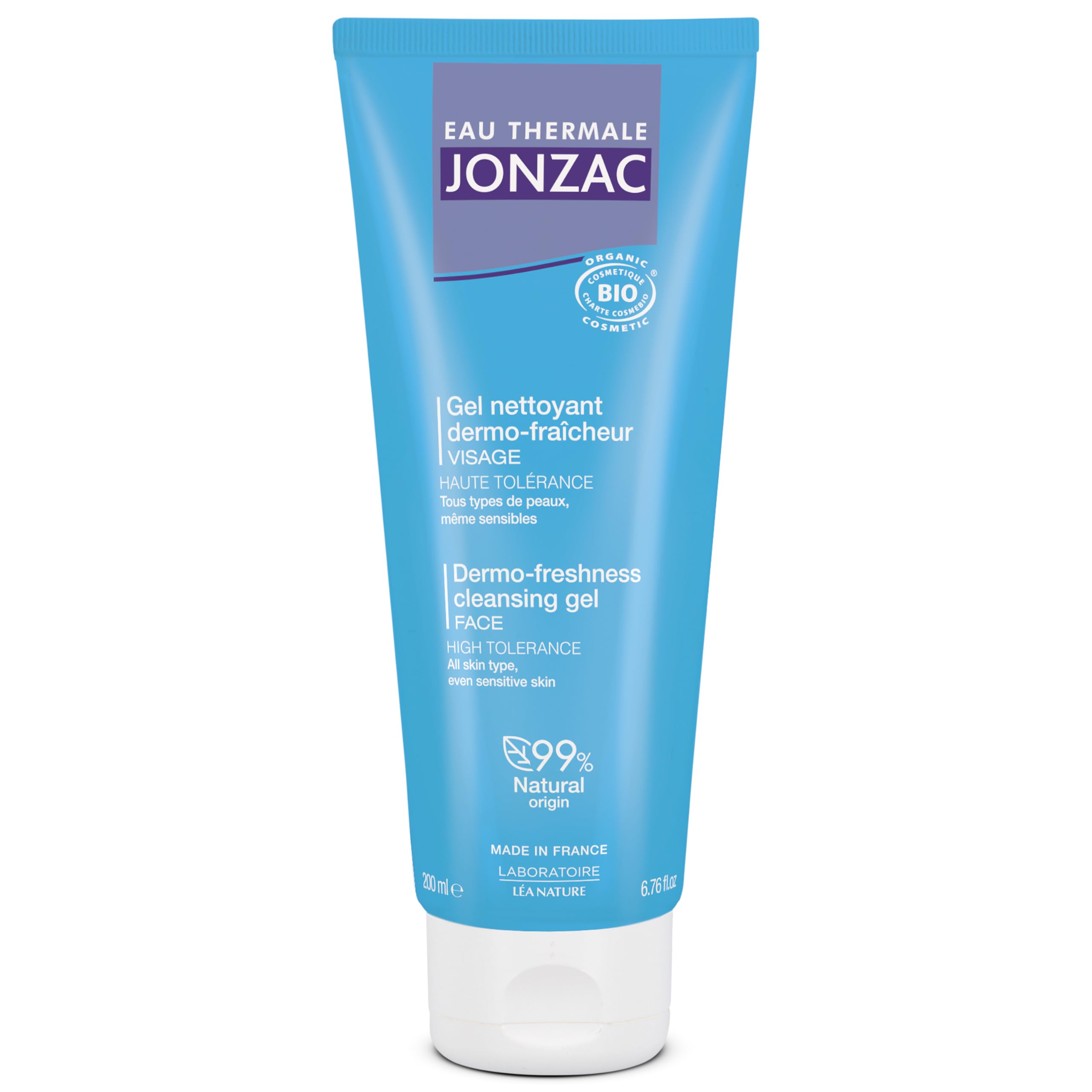 Eau Thermale Jonzac, – ORGANIC WOMEN FACE WASH – REhydrate Facial Cleansing Gel – Thermal Water Active Component – Sensitive Skin Face Wash and Make Up Remover – Face Care 9975 Natural, 200 ml