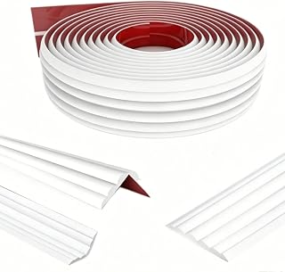UlifeBetter 6.56Ft White Peel and Stick Edge Molding, Flexible Self-Adhesive Corner Strip Wall Corner Protector for Furniture Cabinet Table Door Frame and Window Sill Decoration