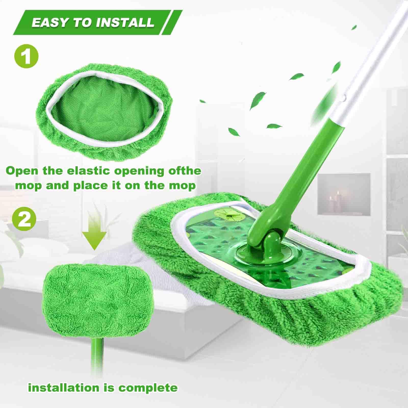 4er Set Wiederverwendbare Bodentücher Für Swiffer Sweeper - 25,4x11,5 Cm Für Nass- & Trockenreinigung