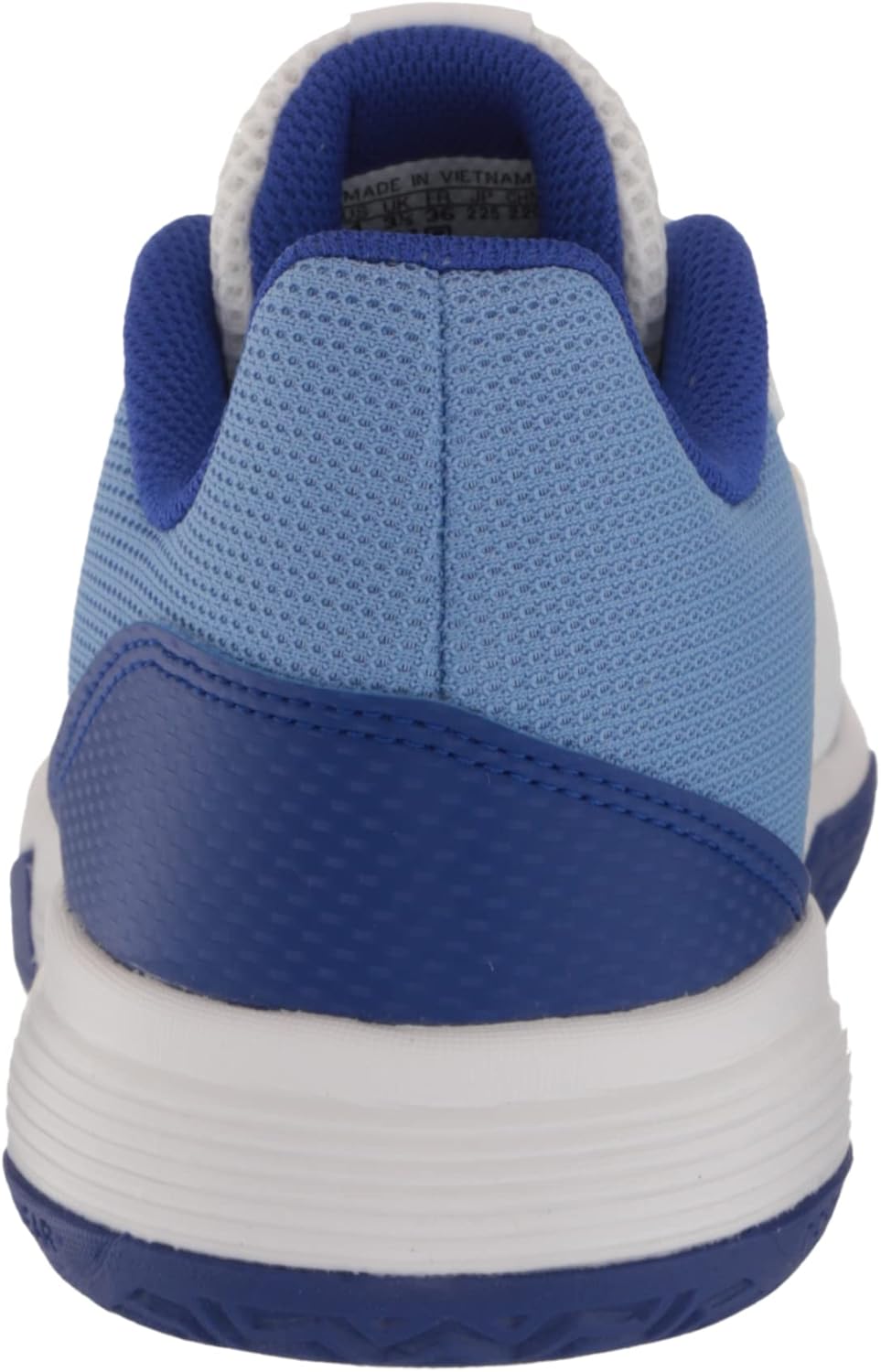  | adidas Courtflash Tennis Shoe, White/Pulse Mint/Lucid Blue, 4 US Unisex Big Kid | Racquet Sports