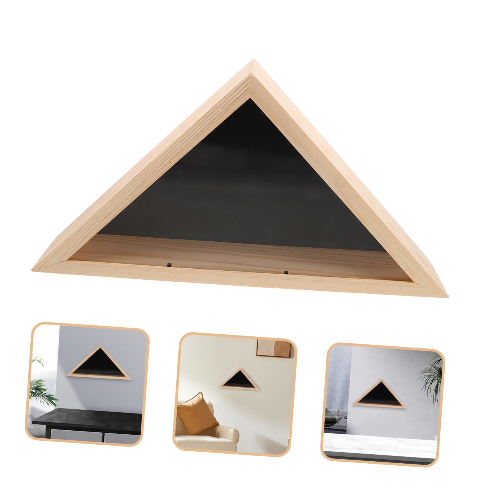 Cabilock Caja de Madera para Bandera Conmemorativa Triangular Diseño Moderno y Rústico para Decoración y Almacenamiento Seguro de Banderas de