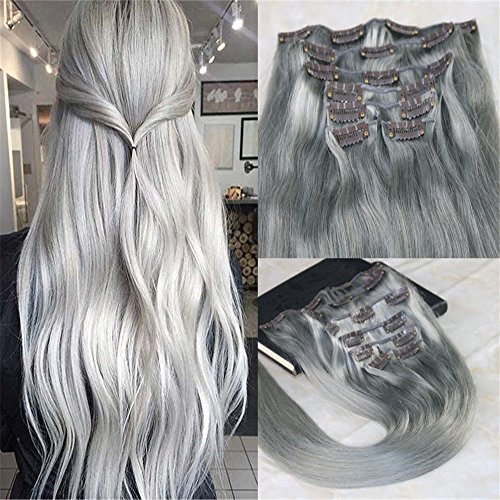 Hairdancing 14 120gram 7pcs Dip Dye Hair Silver Grey Color
