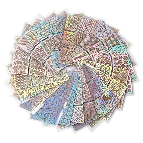 Nagelsticker Nagel Aufkleber - 288 Stück Nail Art Vinyls - Nagellack Schablone für Nageldesign und Maniküre