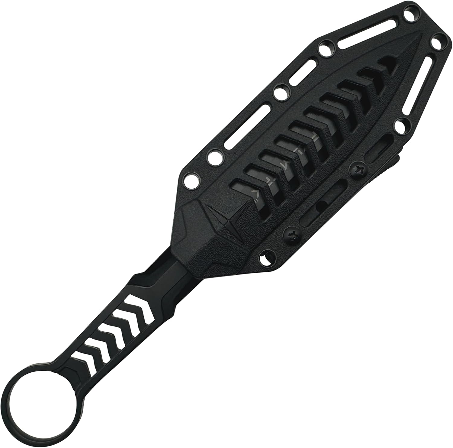 TAKUMITAK Hunting Survival Knife 9" Full Tang Fixed Blade Knives Camping Gear with Extra Set of FRN Sheath, MOLLE Clip Horizontal and Vertical Carry - TKF302