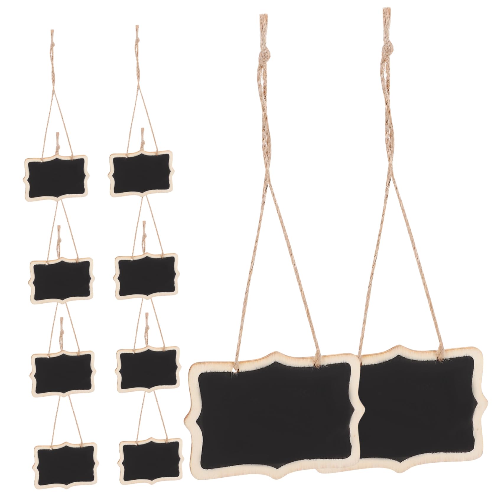 GRIRIW 10pcs Mini Blackboard Double-Sided Wooden Chalkboard Sign Decorative Chalkboard for Restaurant Table