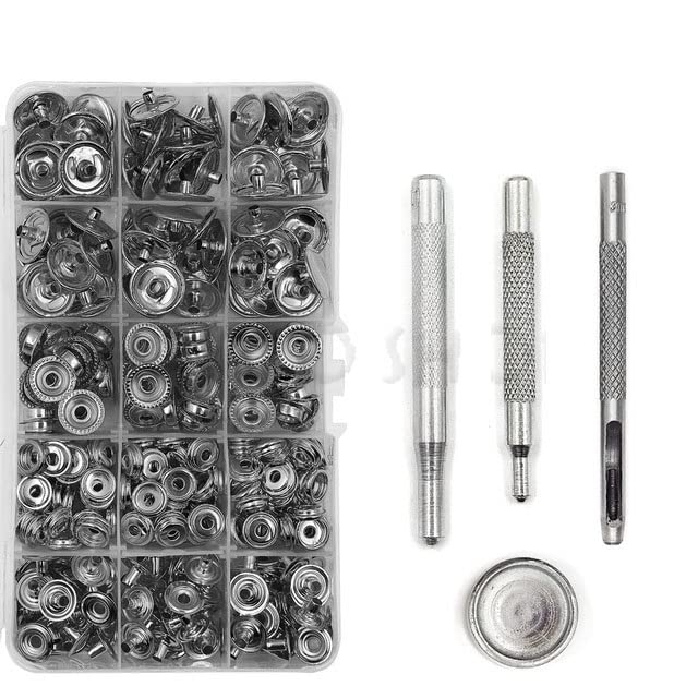 Boutons-pression En Métal – Lot De 10, Noir, 25 Mm, Pour Vêtements, Sacs, Travaux De Couture - 4