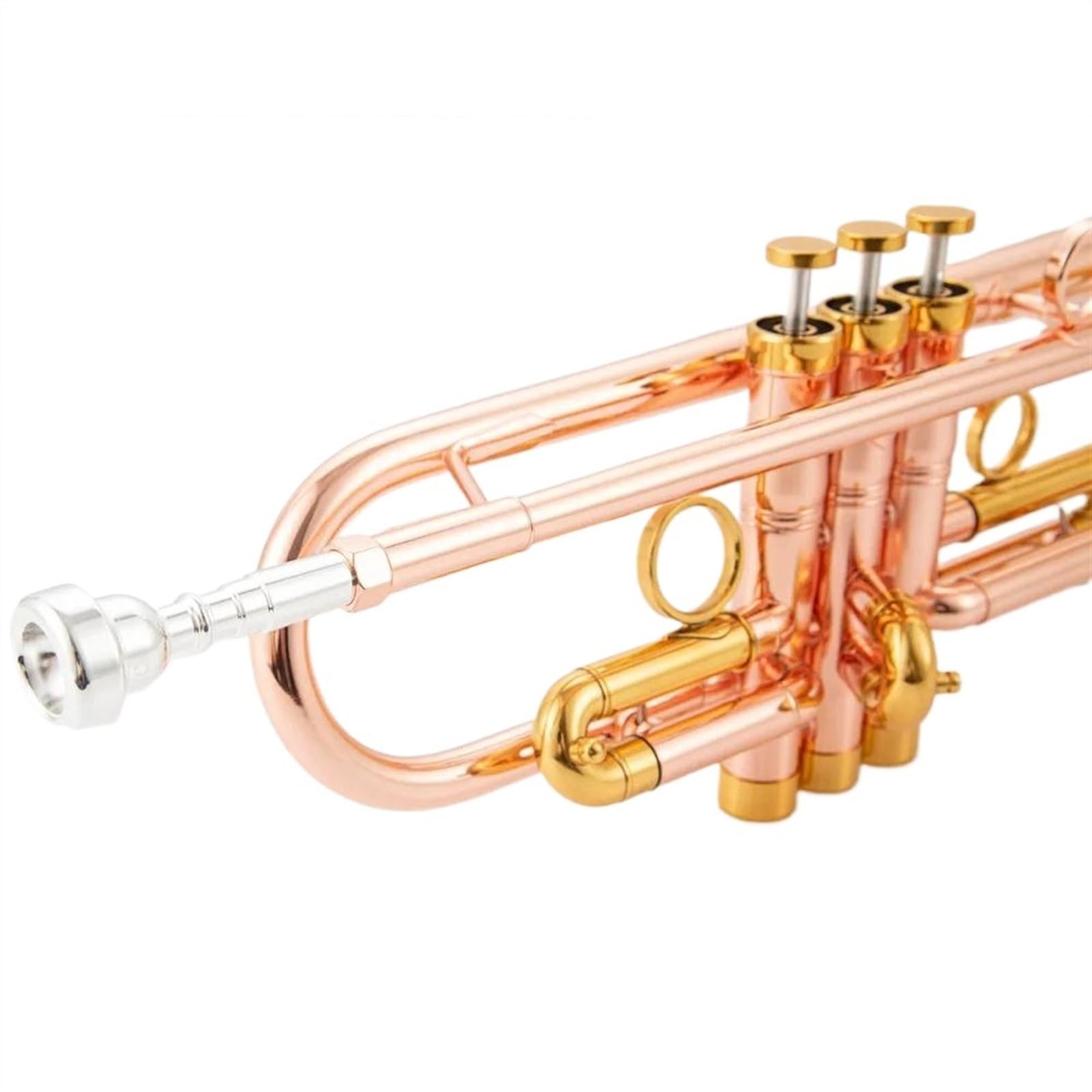 Standard Trąbka Trąbka Z Różowego Złota Miedź Vintage Klucz B Akcesoria Do Trąbki Profesjonalny Instrument Muzyczny Trąbka Dla Początkujących