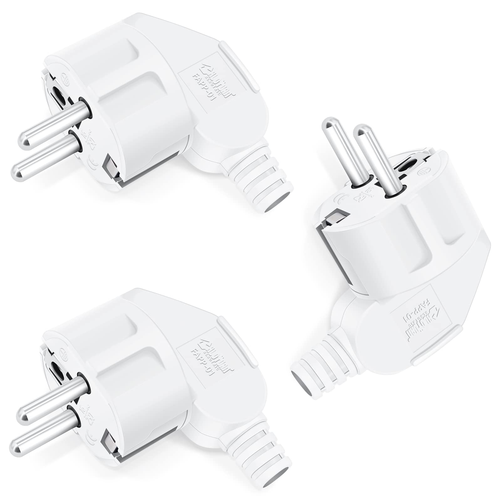 Enchufes Hembra 3 Piezas - Schuko 250V 16A (PVC, 8mm)